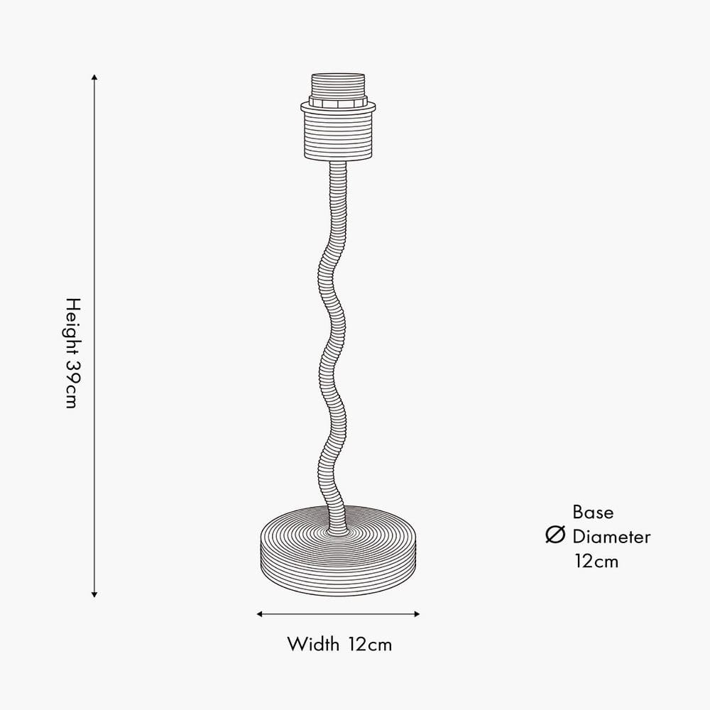 Pacific Lifestyle Lighting Palau Rattan Wave Table Lamp Base House of Isabella UK