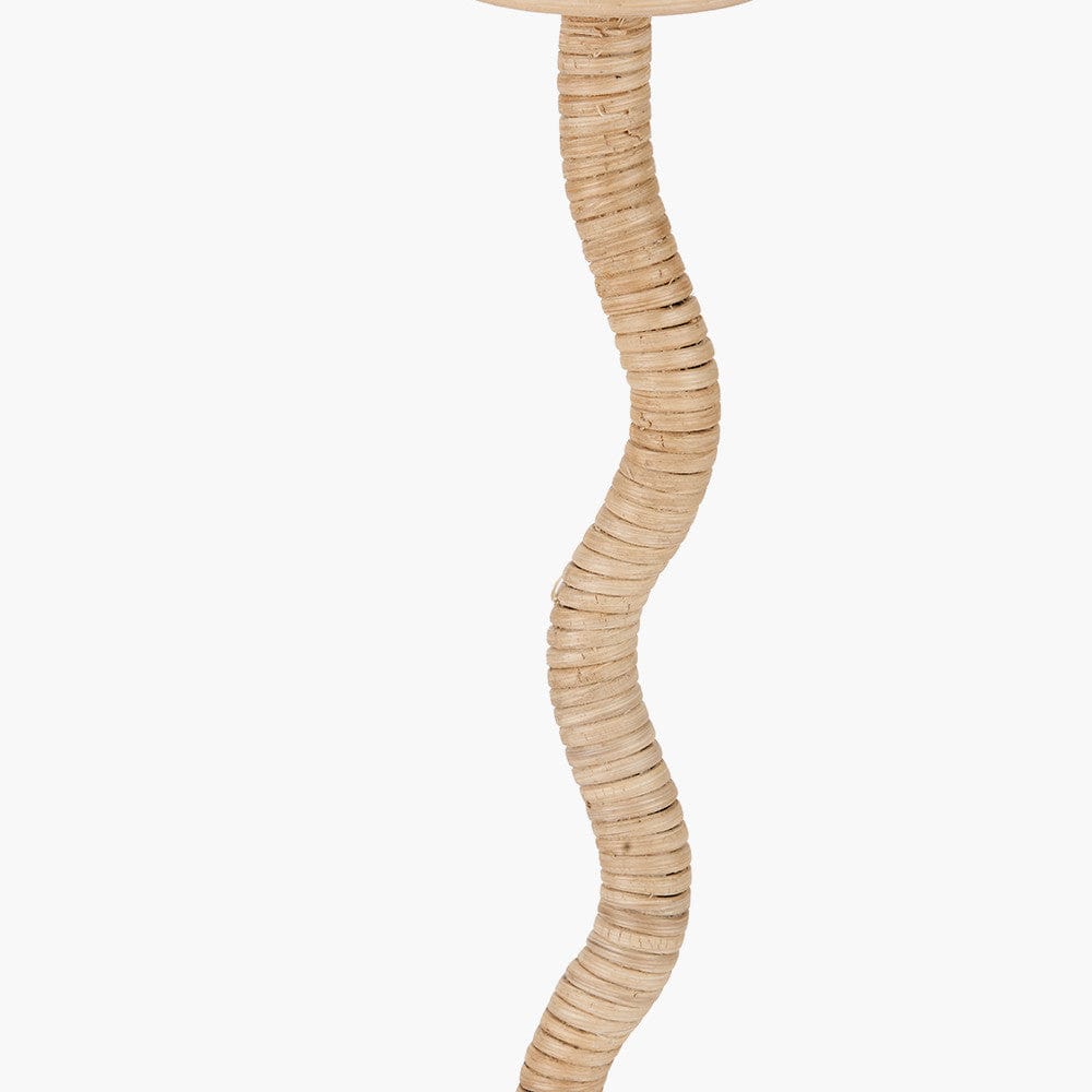 Pacific Lifestyle Lighting Palau Rattan Wave Table Lamp Base House of Isabella UK