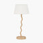Pacific Lifestyle Lighting Palau Rattan Wave Table Lamp Base House of Isabella UK