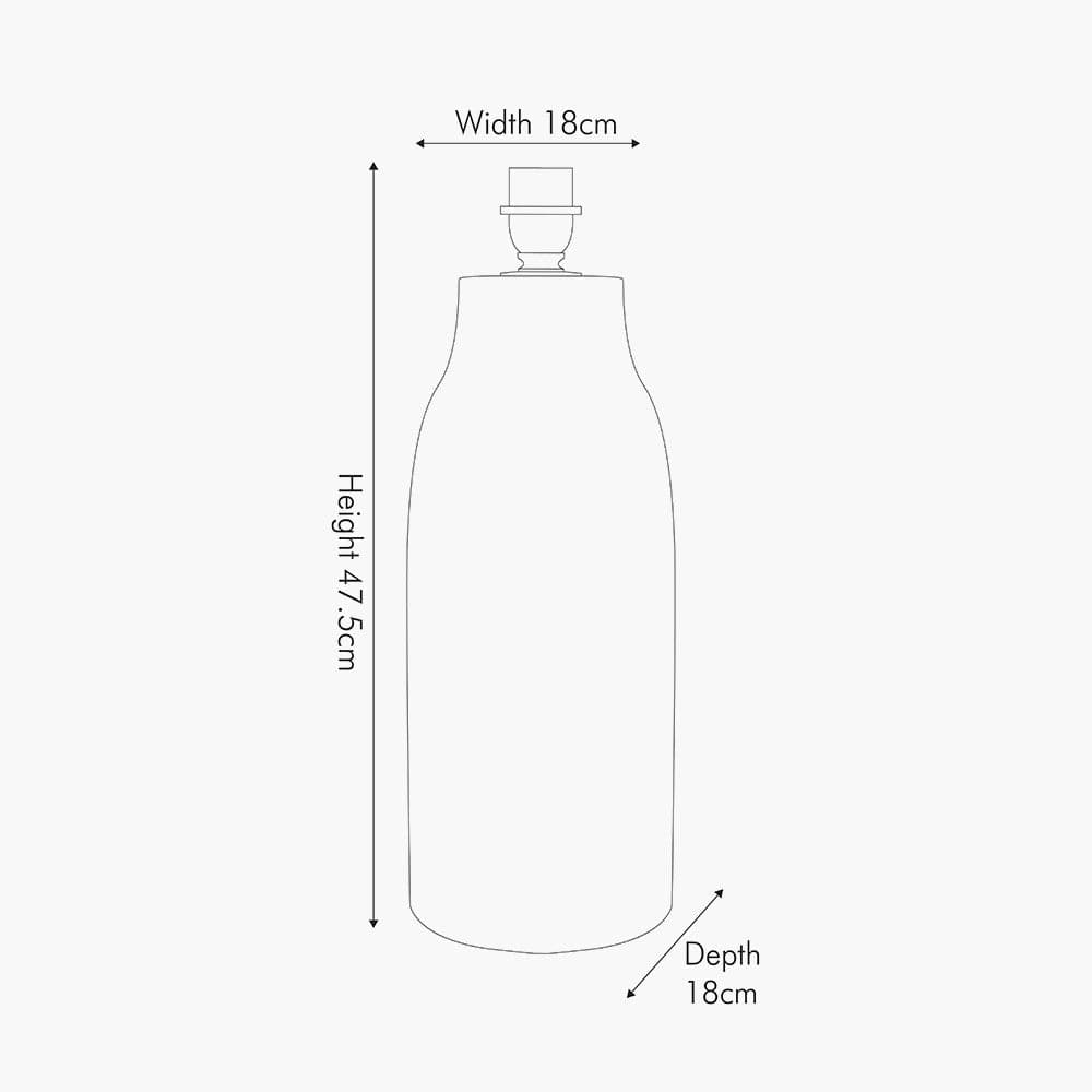 Palawan Matt Grey Feather Stoneware Table Lamp - Base Only.