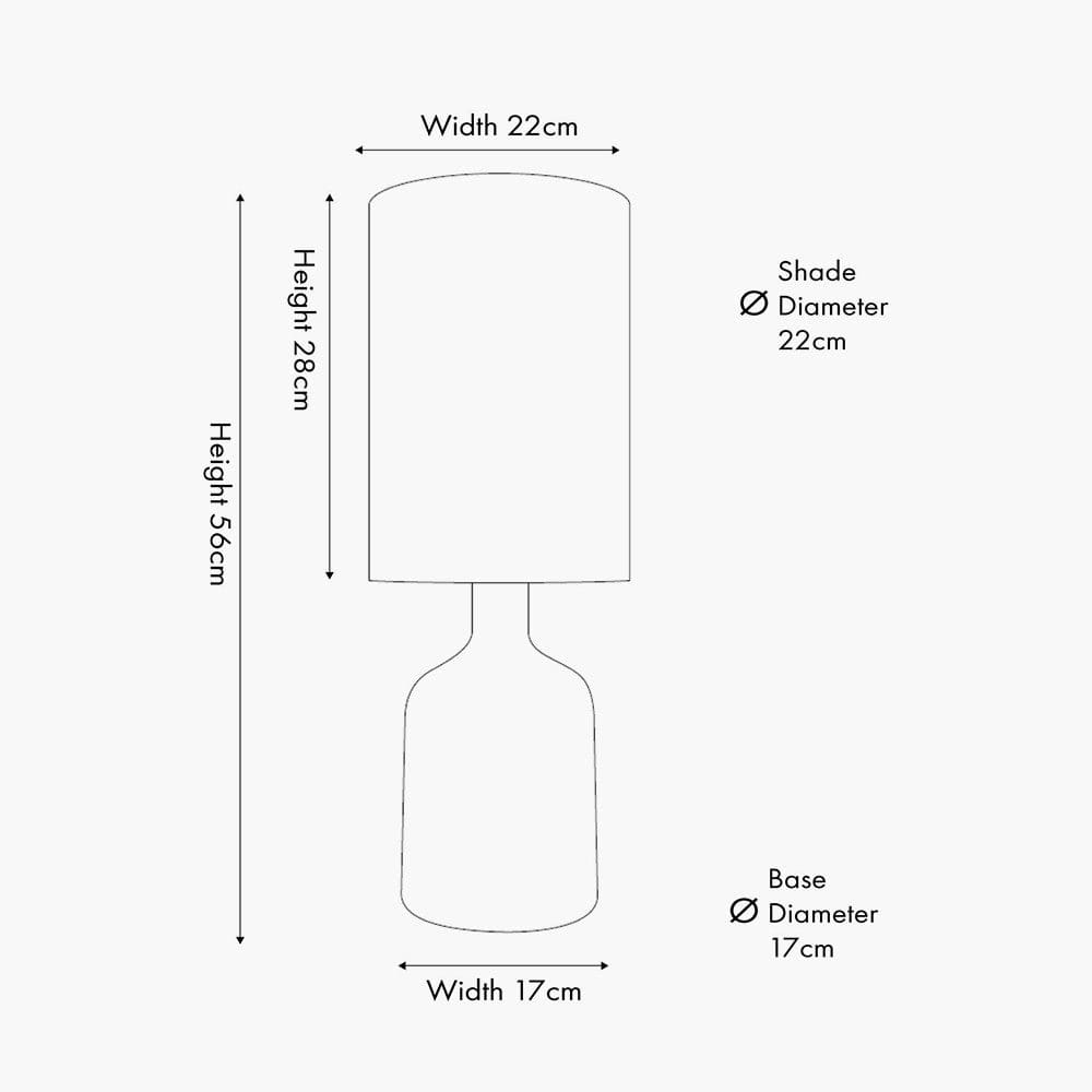 Pacific Lifestyle Lighting Palmino Brown Organic Glass Bottle Table Lamp House of Isabella UK