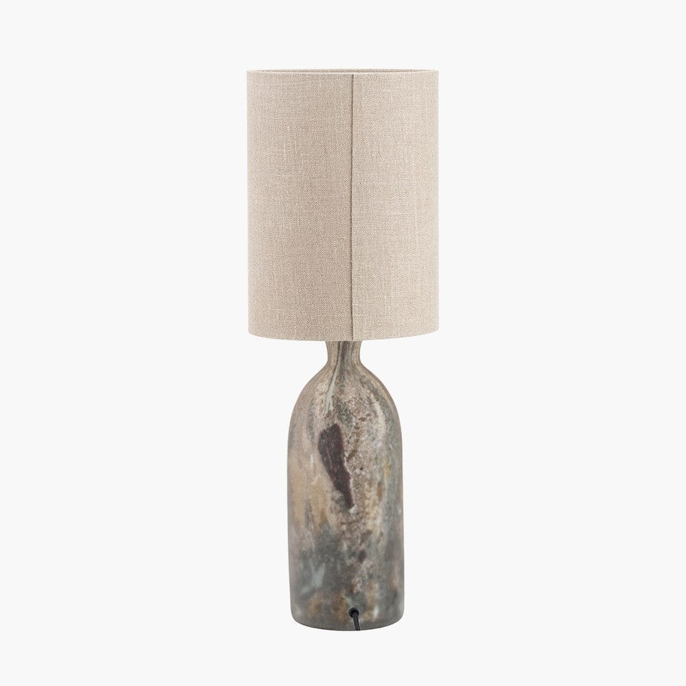 Pacific Lifestyle Lighting Palmino Brown Tall Organic Glass Bottle Table Lamp House of Isabella UK
