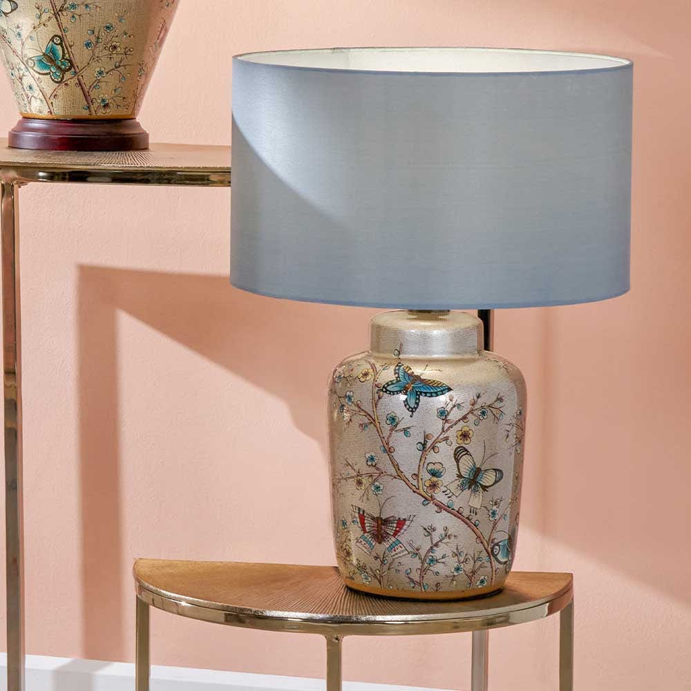 Papilion Butterfly Ceramic Table Lamp.