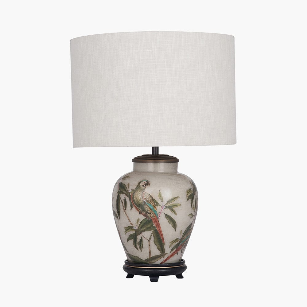 Parrot Small Glass Table Lamp.