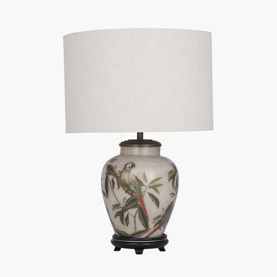 Pacific Lifestyle Lighting Parrot Small Glass Table Lamp House of Isabella UK