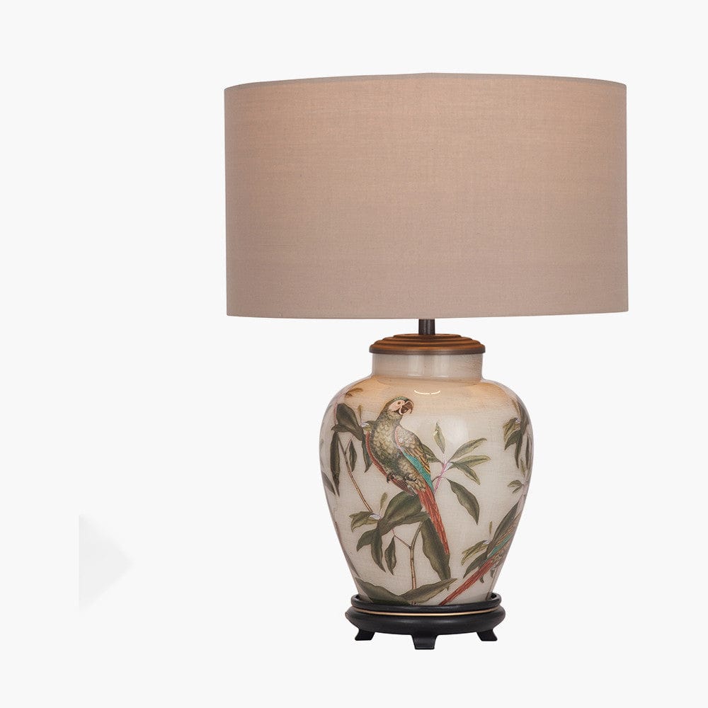 Parrot Small Glass Table Lamp.