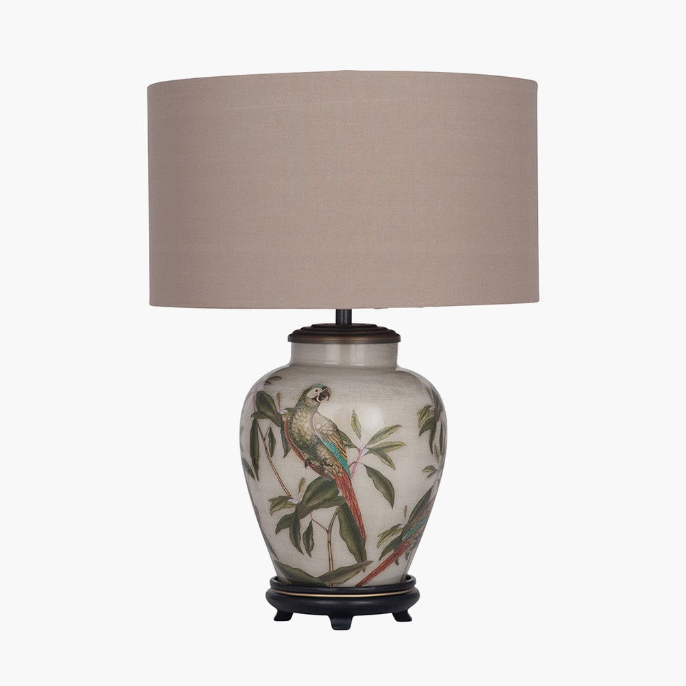 Parrot Small Glass Table Lamp.