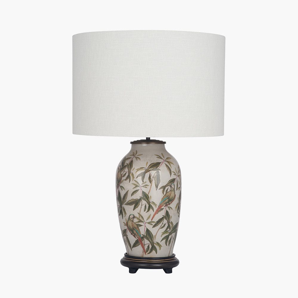 Parrot Tall Glass Table Lamp.