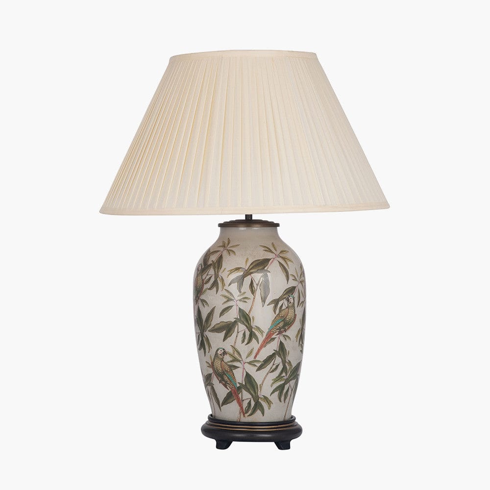 Parrot Tall Glass Table Lamp.