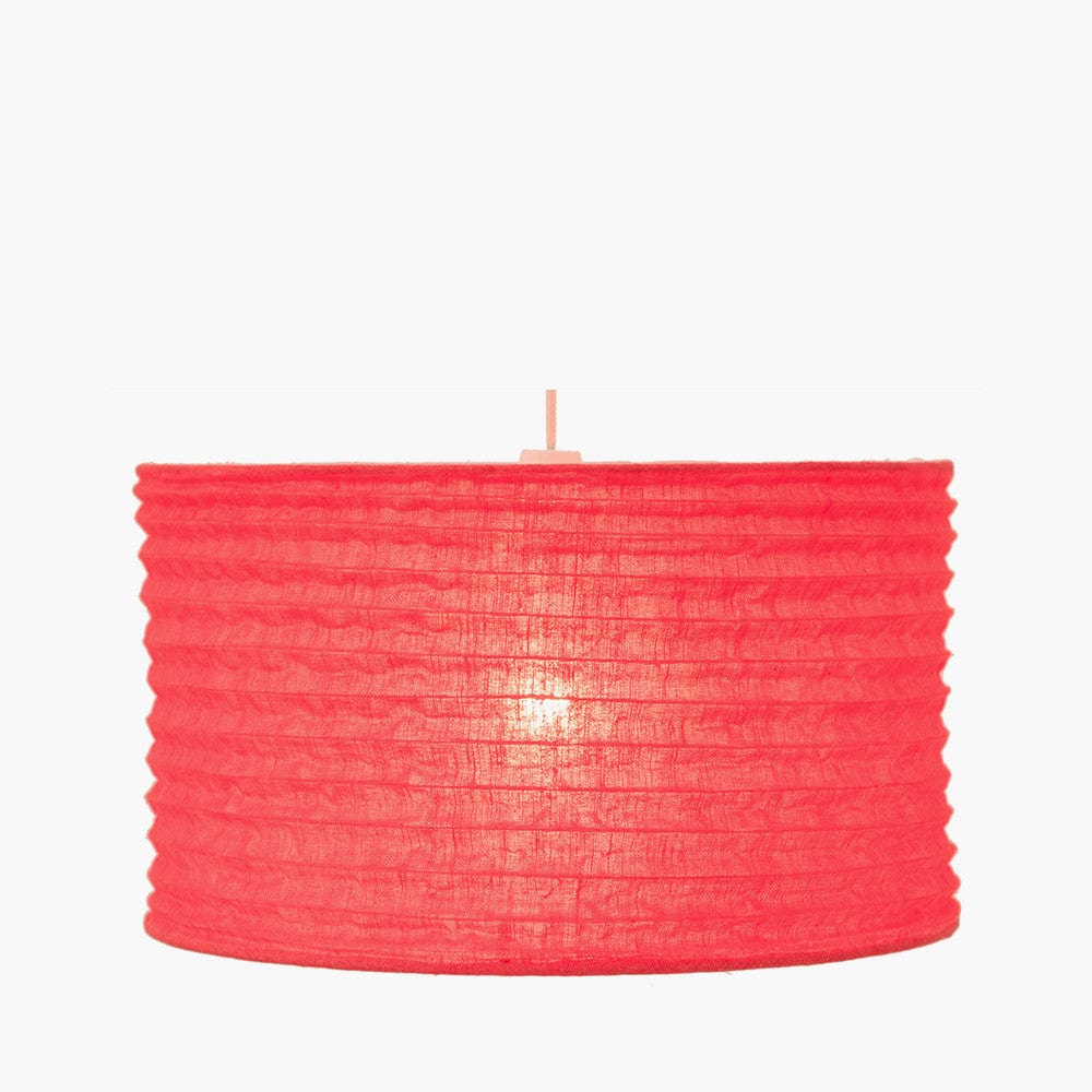 Pacific Lifestyle Lighting Patpong 35cm Red Jute East Fit Pendant House of Isabella UK