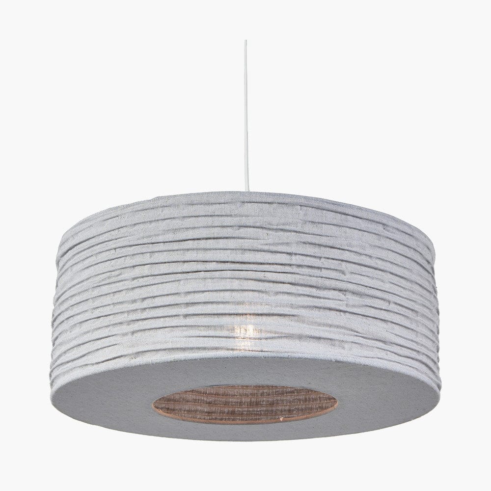 Patpong 50cm Grey Jute Easy Fit Pendant.