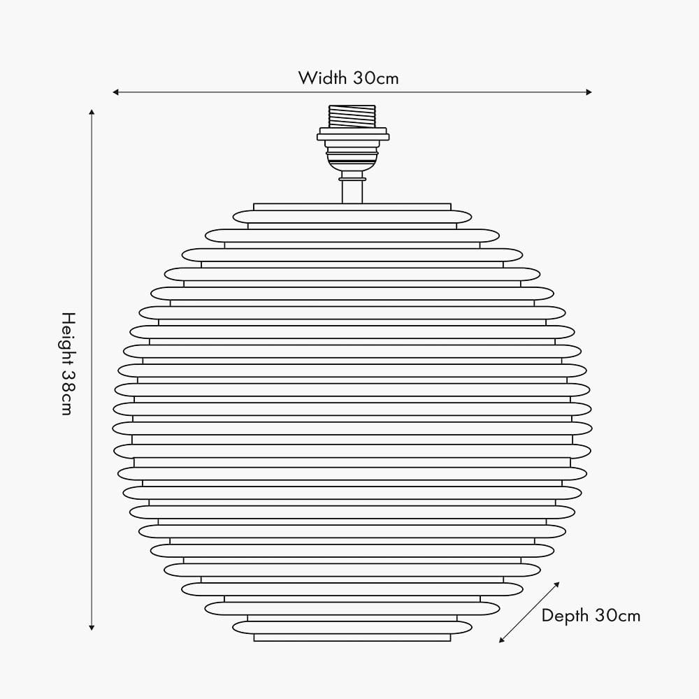 Pembury Brown Wash Large Turned Wood Table Lamp.