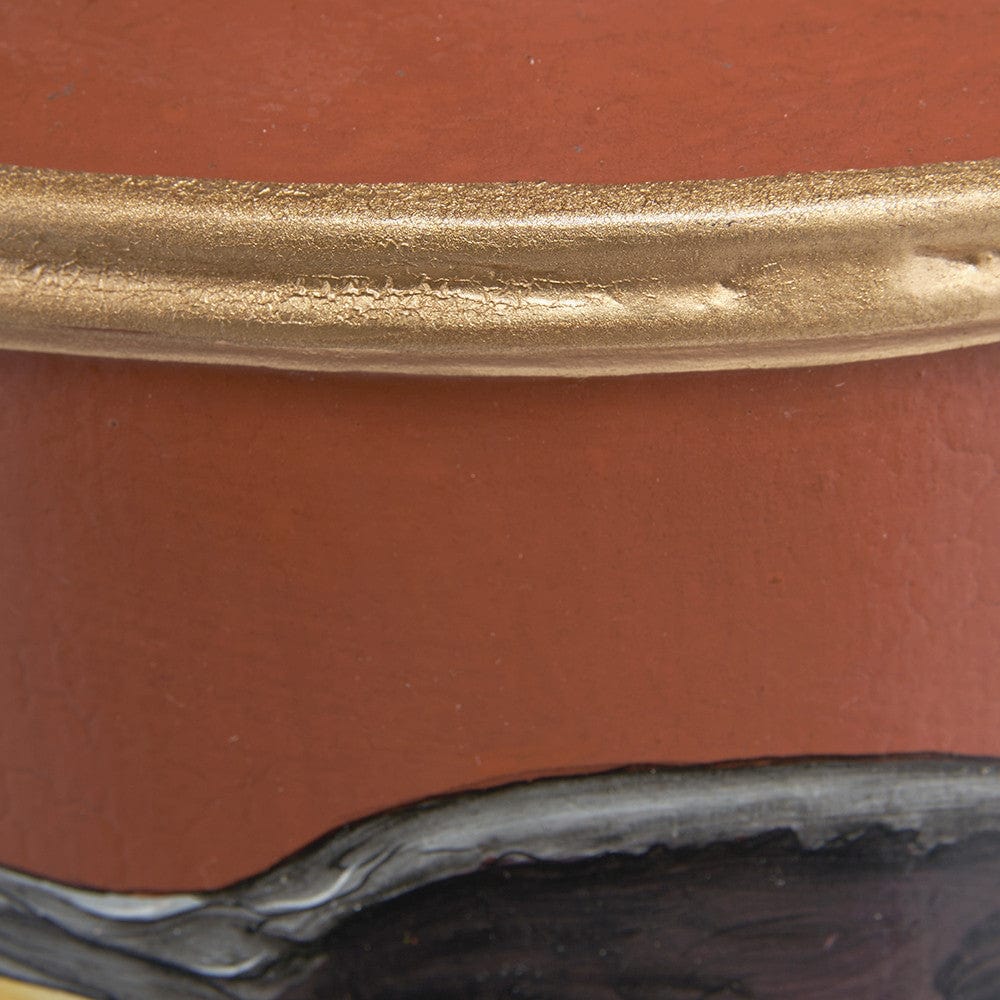 Penguin Tobacco Hand Painted Metal Table Lamp.