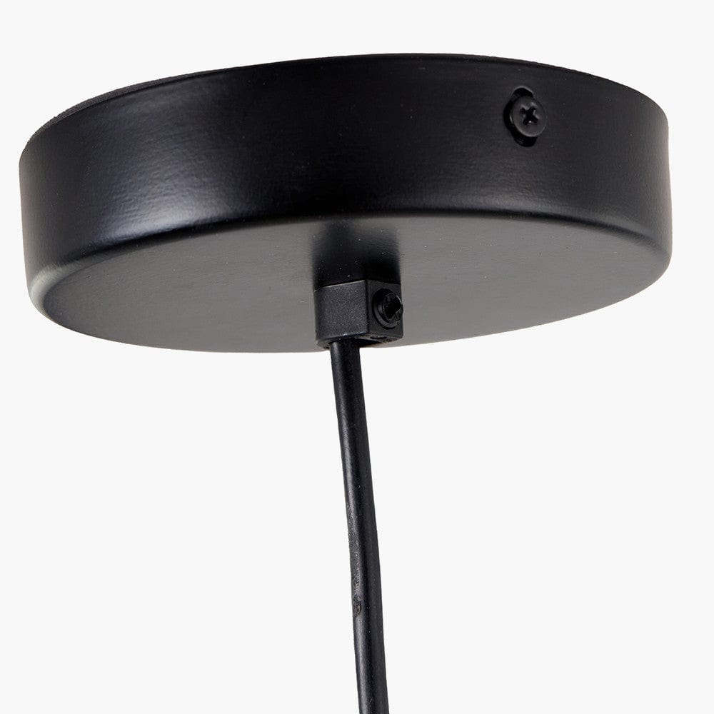 Petal Scalloped Natural Raffia Pendant.