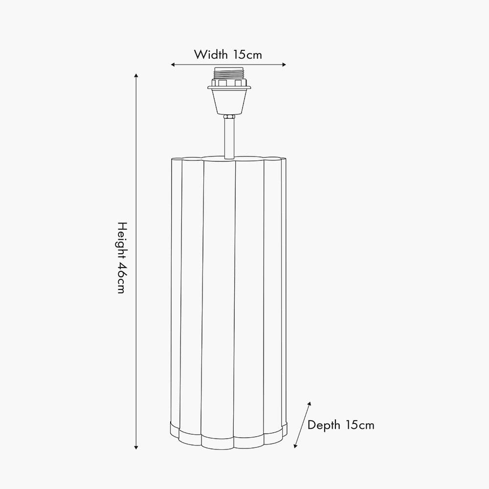 Petula Black Metal Scallop Table Lamp Base.