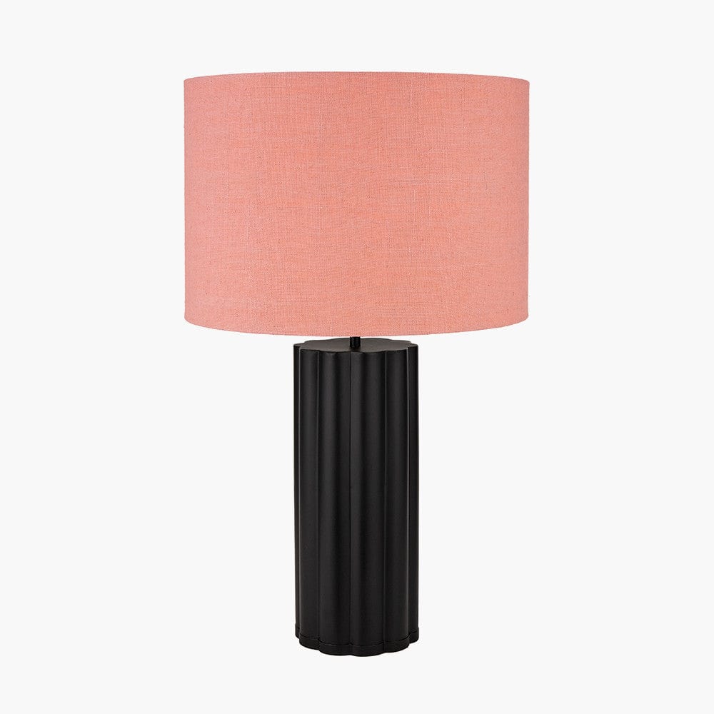 Petula Black Metal Scallop Table Lamp Base.