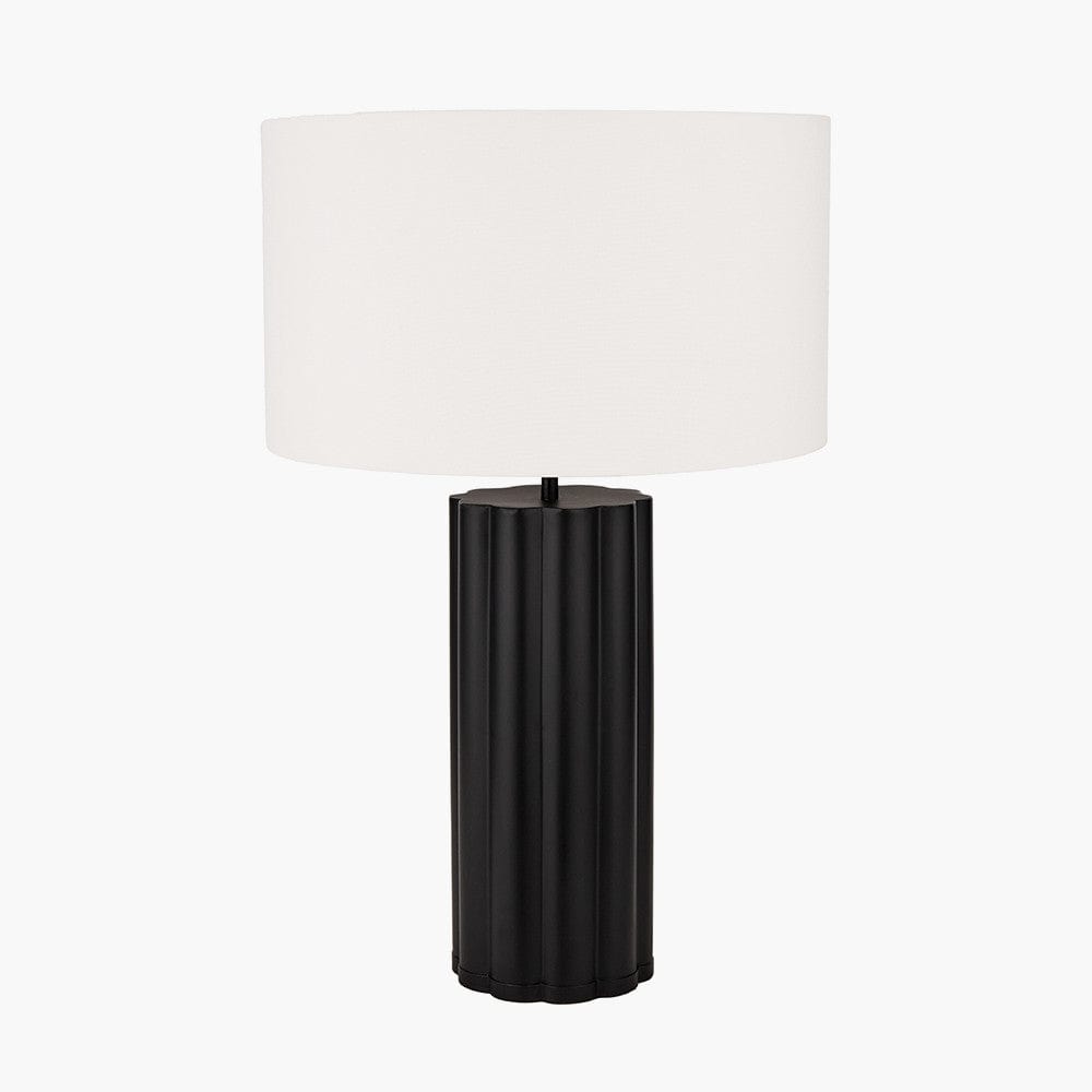 Petula Black Metal Scallop Table Lamp Base.