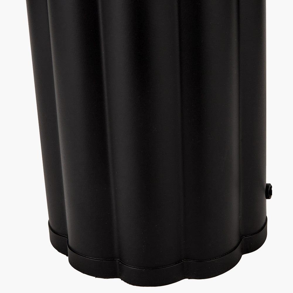 Petula Black Metal Scallop Table Lamp Base.