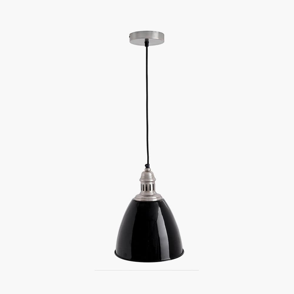 Piccolo Black Metal Dome Pendant Shade Only.