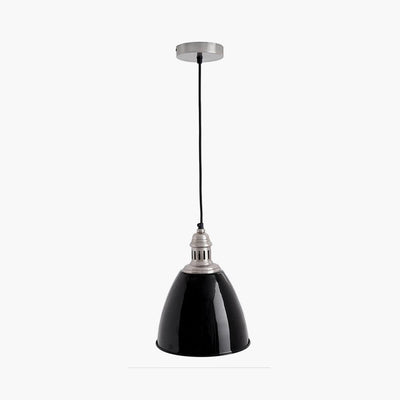 Pacific Lifestyle Lighting Piccolo Black Metal Dome Pendant Shade Only House of Isabella UK