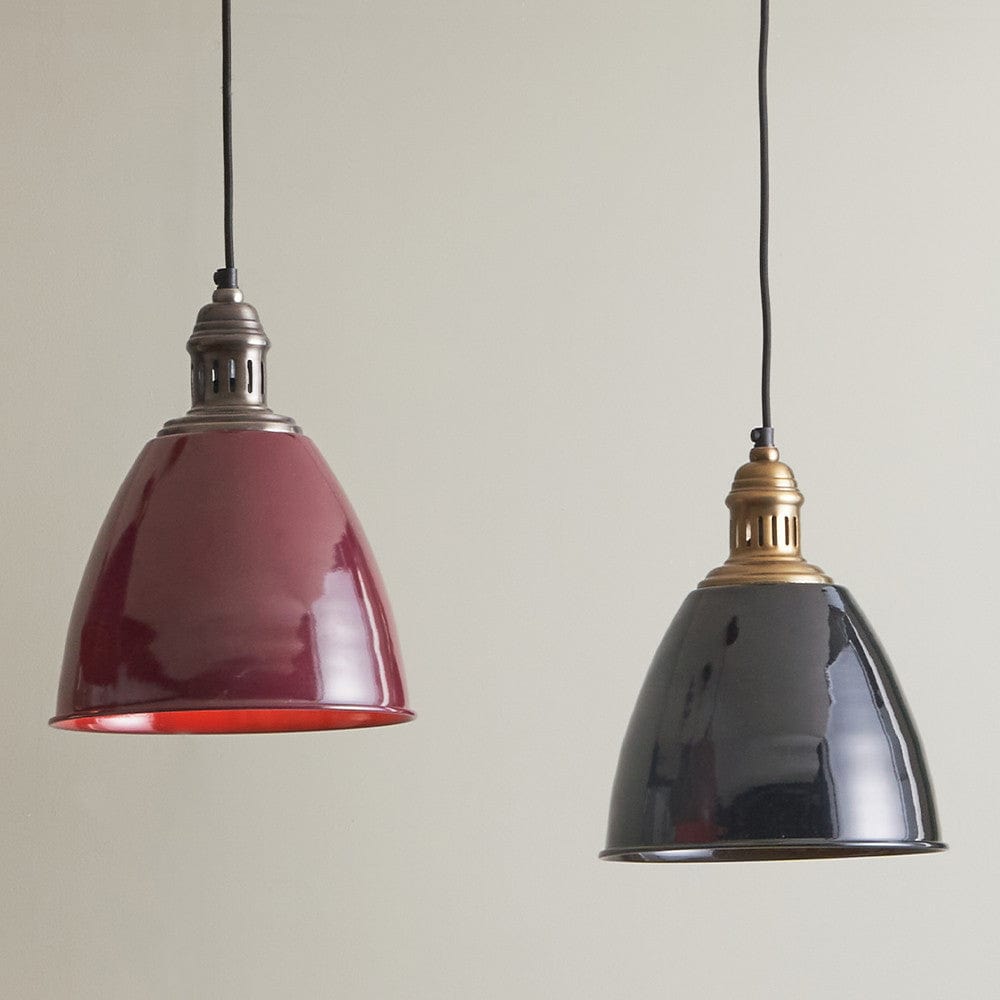 Piccolo Black Metal Dome Pendant Shade Only.