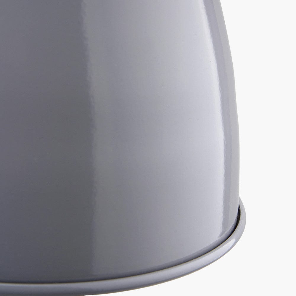 Piccolo Grey Metal Dome Pendant Shade Only.