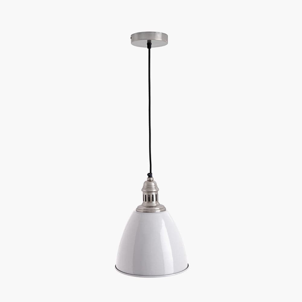 Piccolo Grey Metal Dome Pendant Shade Only.