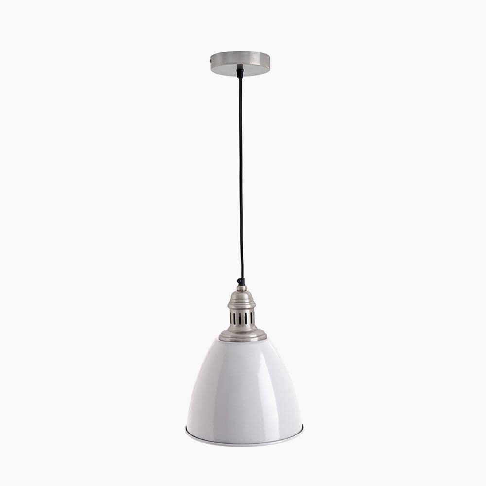 Pacific Lifestyle Lighting Piccolo Grey Metal Dome Pendant Shade Only House of Isabella UK