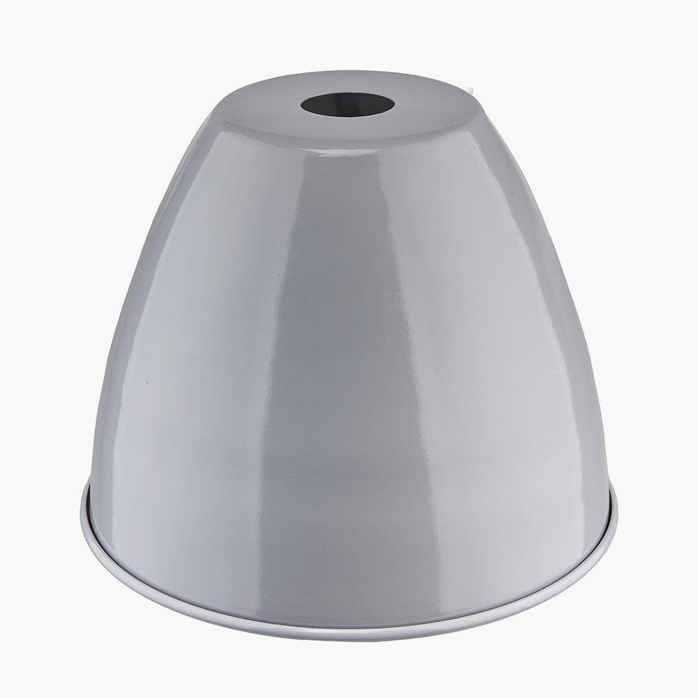 Piccolo Grey Metal Dome Pendant Shade Only.
