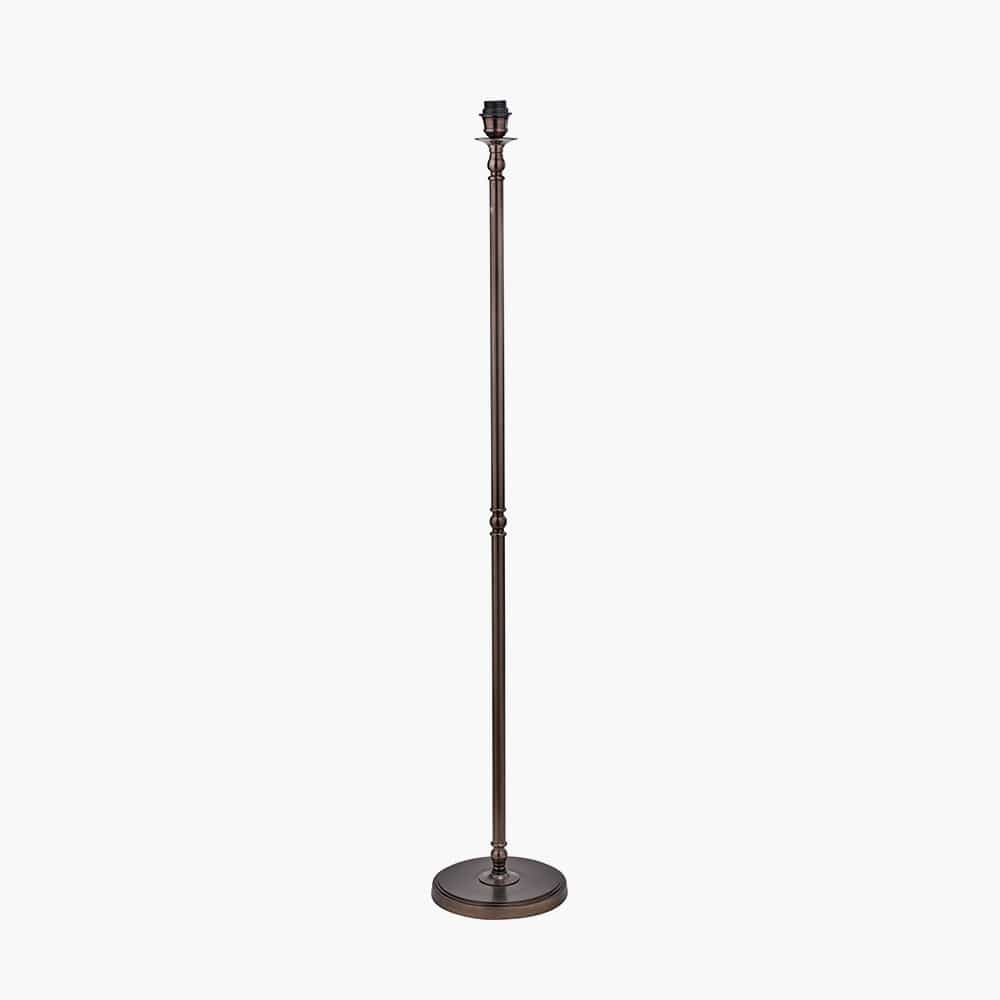 Piero Antique Bronze Metal Candlestick Floor Lamp Base.