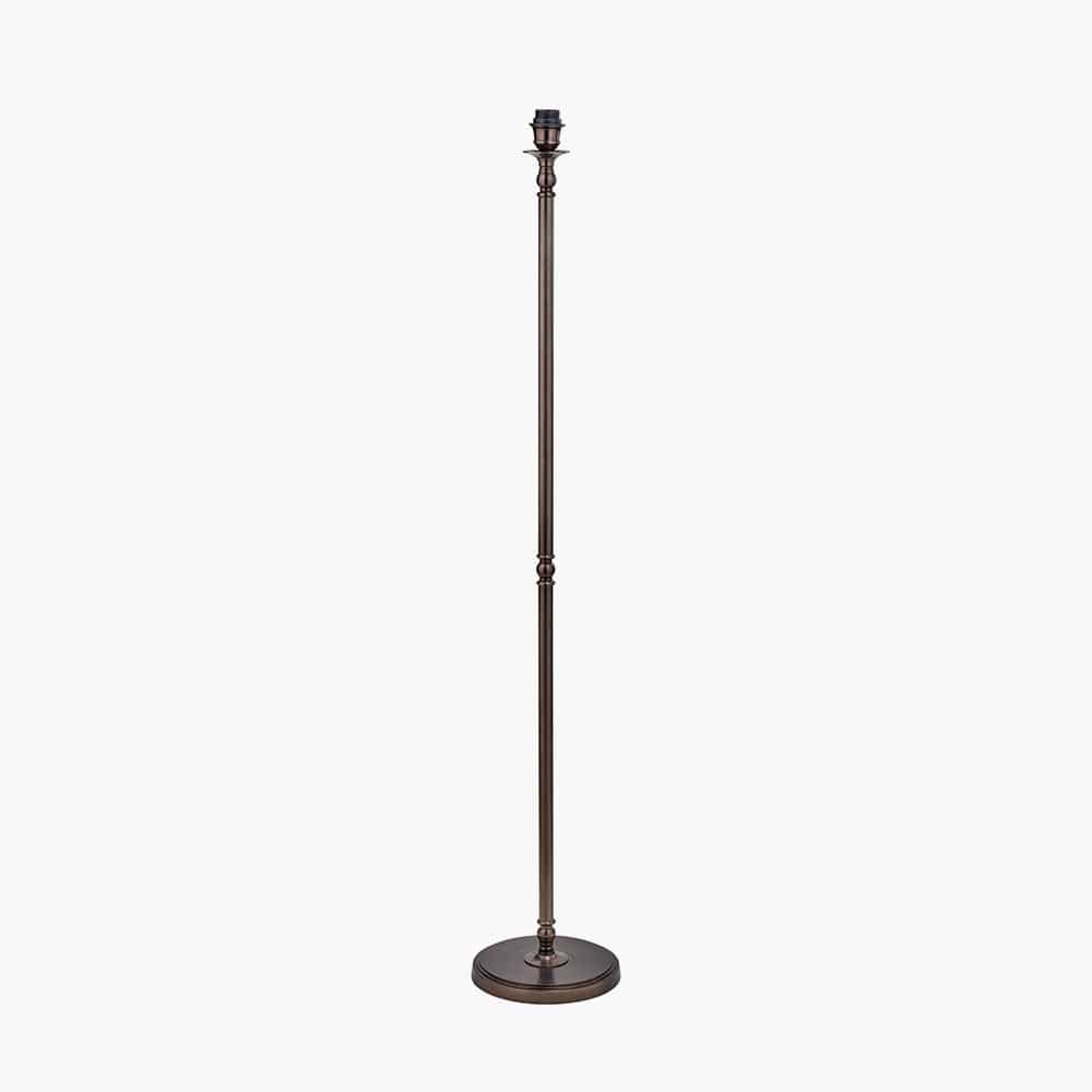 Piero Antique Bronze Metal Candlestick Floor Lamp Base.