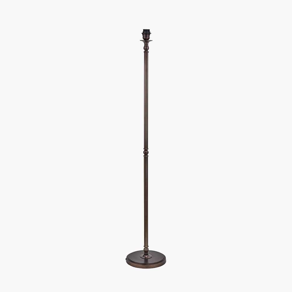 Piero Antique Bronze Metal Candlestick Floor Lamp Base.