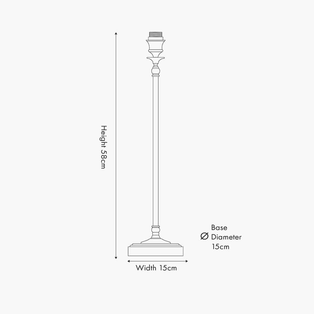 Piero Antique Bronze Metal Candlestick Table Lamp Base.