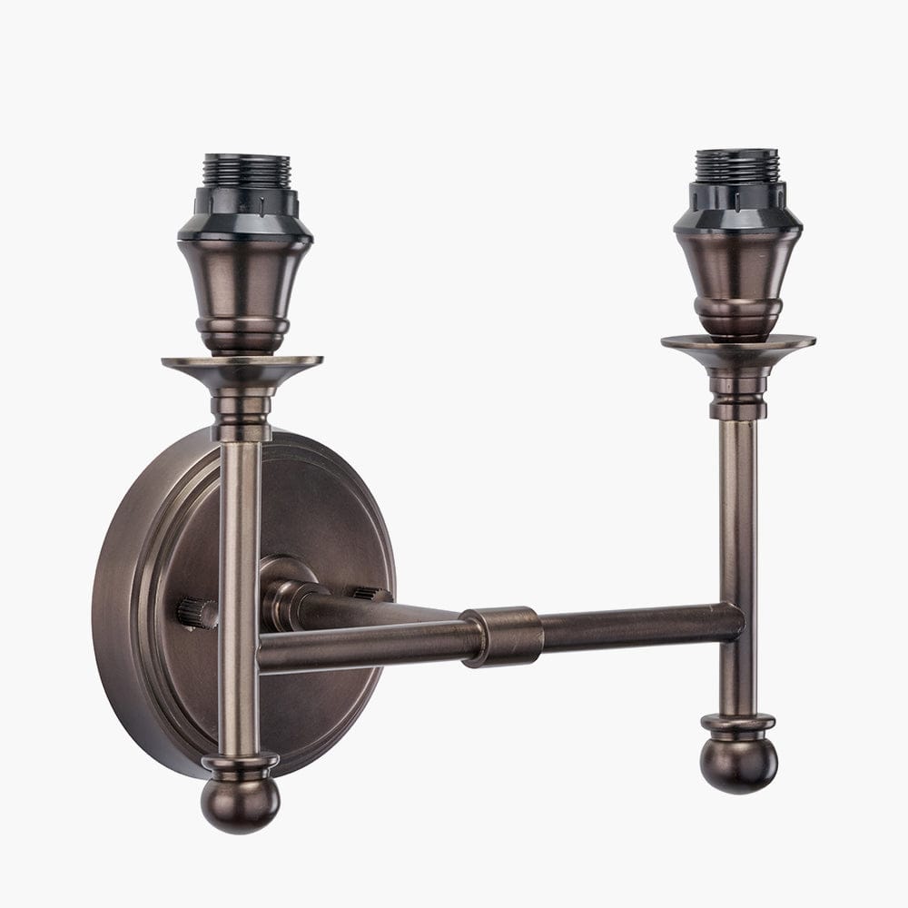 Piero Antique Bronze Metal Double Wall Light.