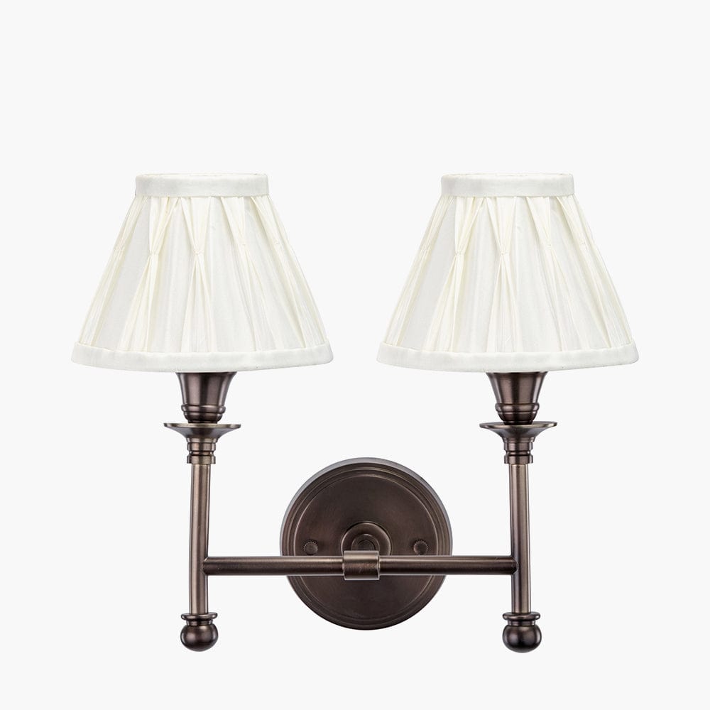 Piero Antique Bronze Metal Double Wall Light.