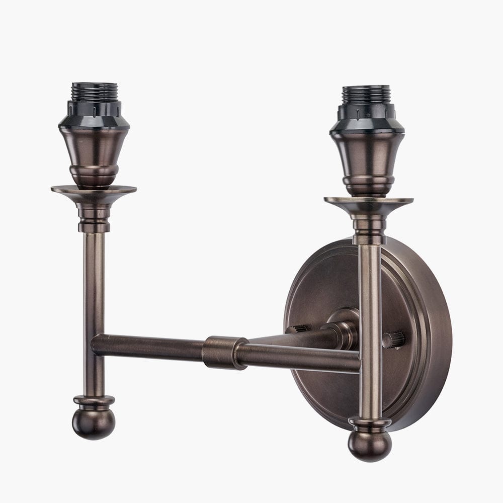 Piero Antique Bronze Metal Double Wall Light.