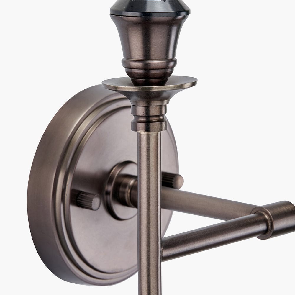 Piero Antique Bronze Metal Double Wall Light.