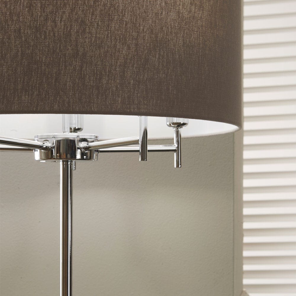 Plaza Silver 5 Light Metal Floor Lamp.