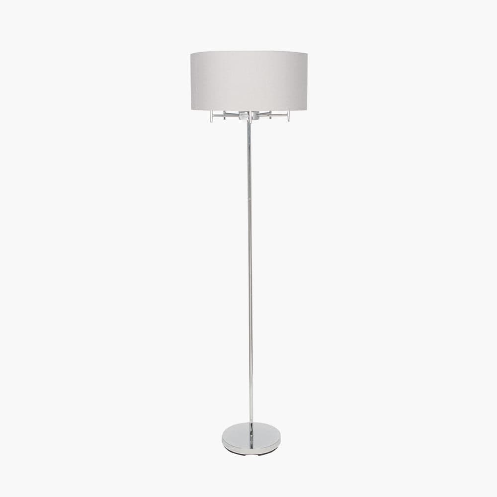 Plaza Silver 5 Light Metal Floor Lamp.