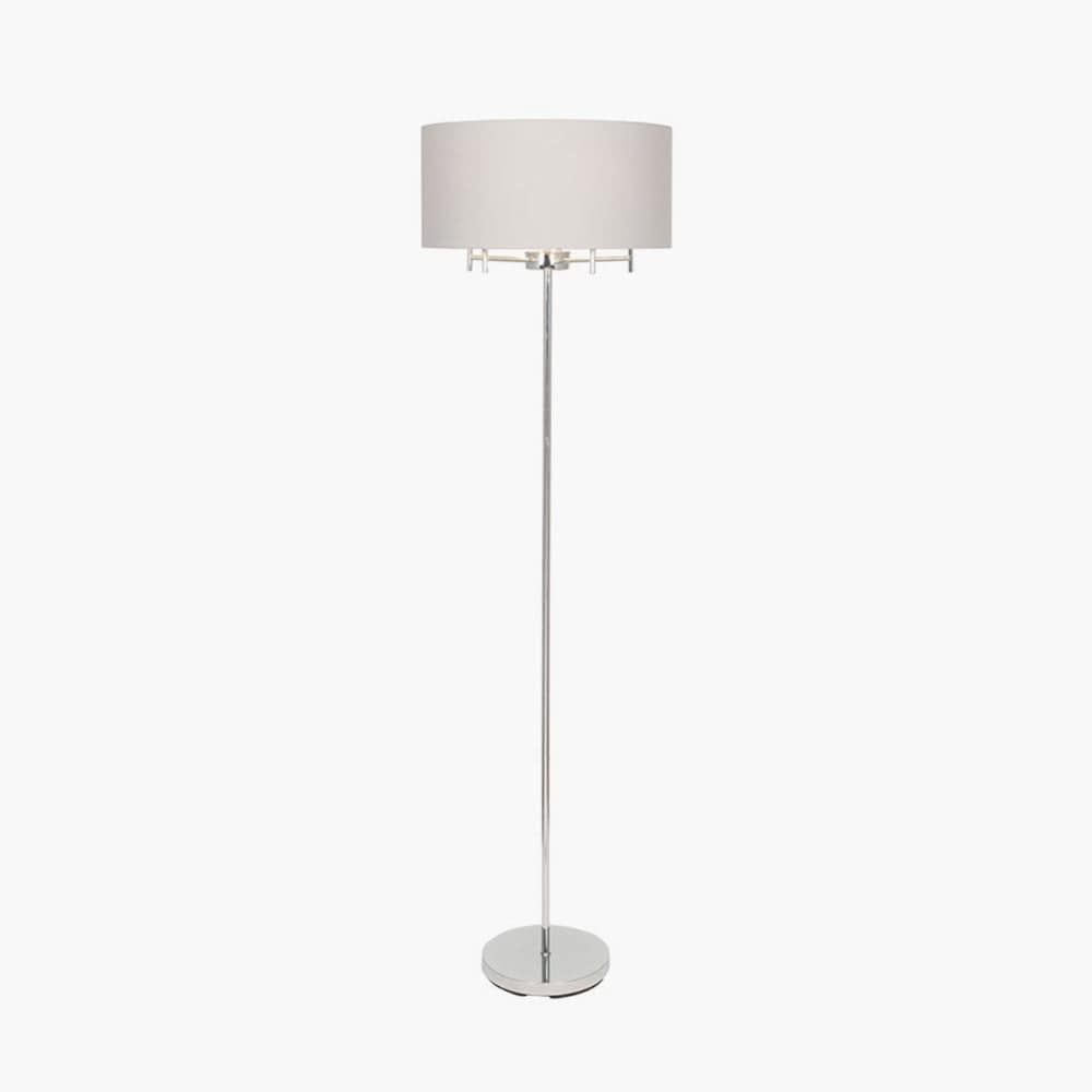 Plaza Silver 5 Light Metal Floor Lamp.