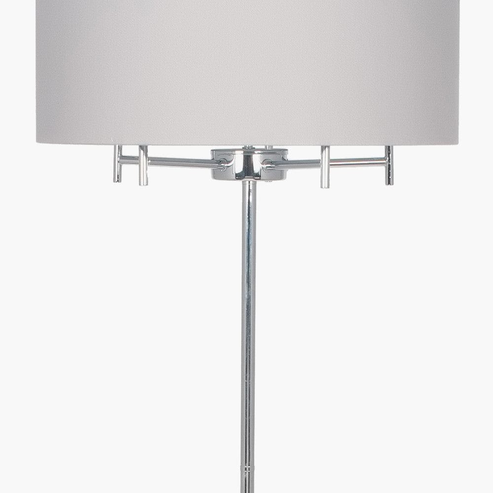 Plaza Silver 5 Light Metal Floor Lamp.