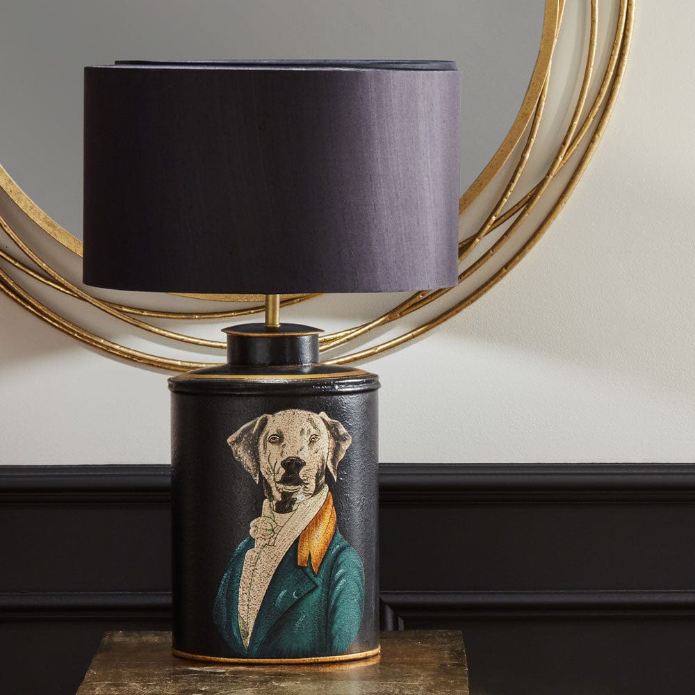 Pointer Black Hand Painted Dog Table Lamp - Base Only.