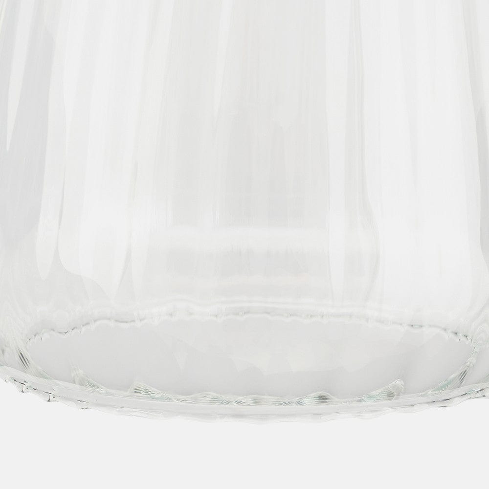 Porto Clear Optic Glass Tapered Pendant.