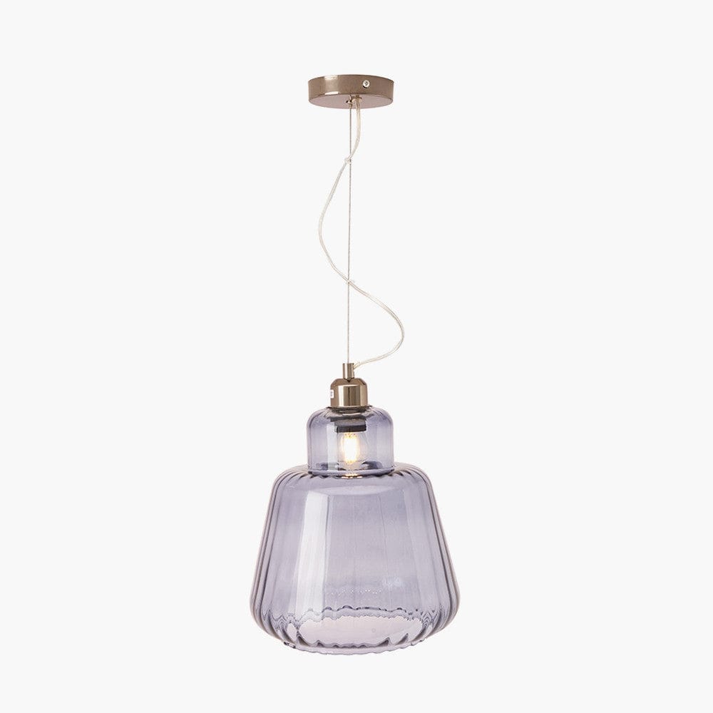 Pacific Lifestyle Lighting Porto Grey Optic Glass Tapered Pendant House of Isabella UK