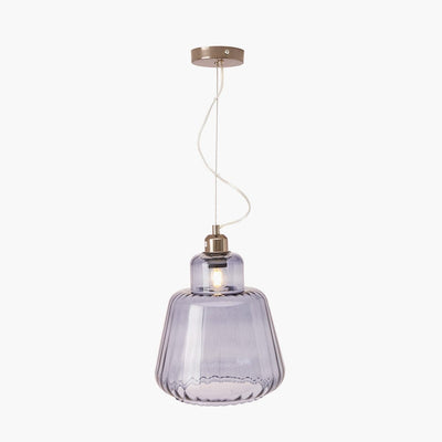 Pacific Lifestyle Lighting Porto Grey Optic Glass Tapered Pendant House of Isabella UK