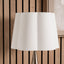 Posy 35cm White Handloom Scalloped Tapered Lampshade.