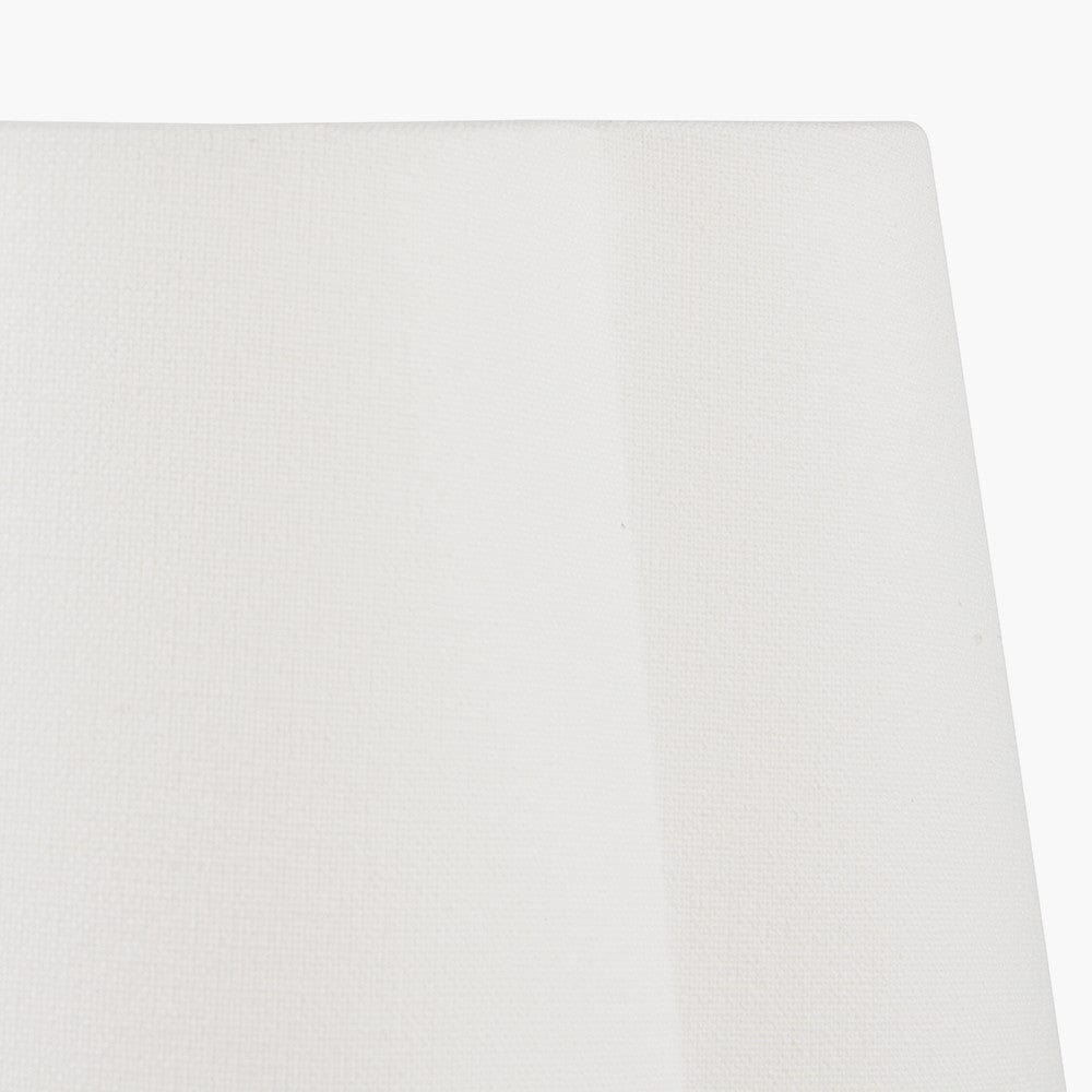 Posy 35cm White Handloom Scalloped Tapered Lampshade.