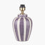 Priscilla Lilac Stripped Ceramic Table Lamp Base.