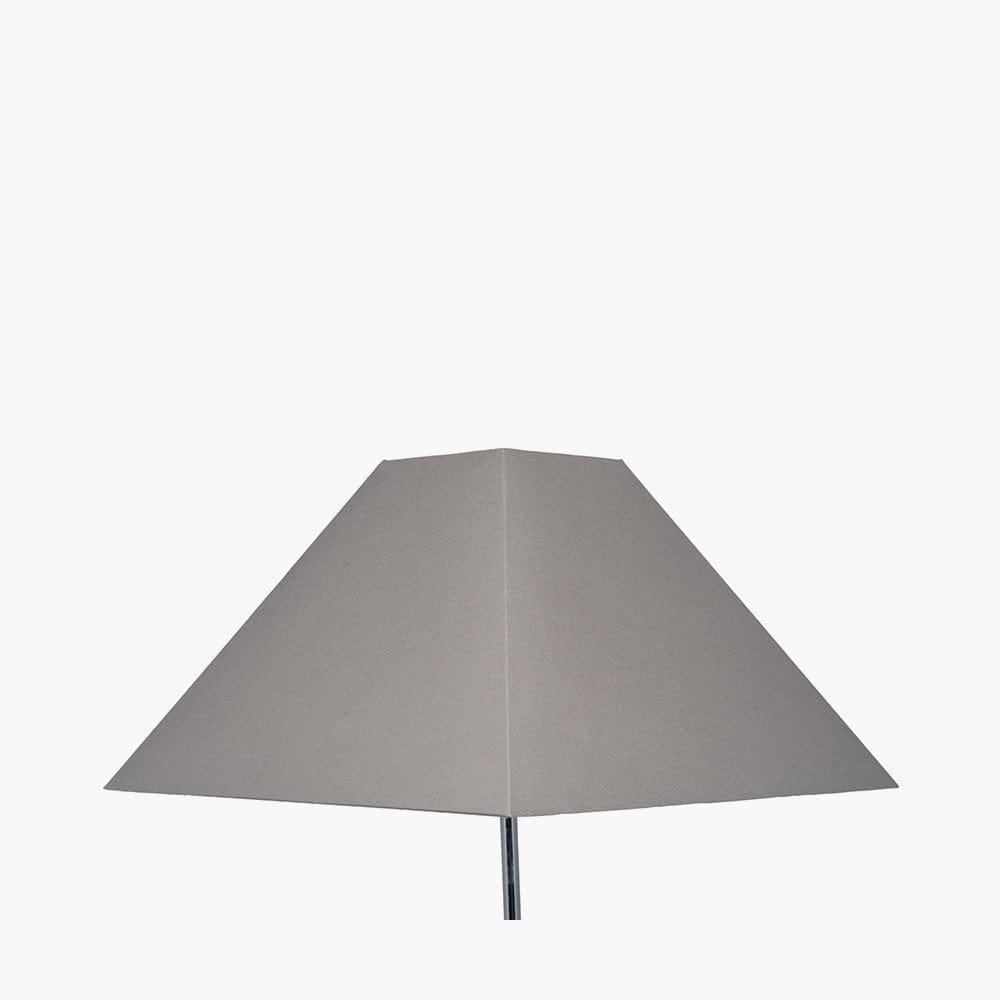 Pyramid 40cm Steel Grey Cotton Tapered Square Shade.