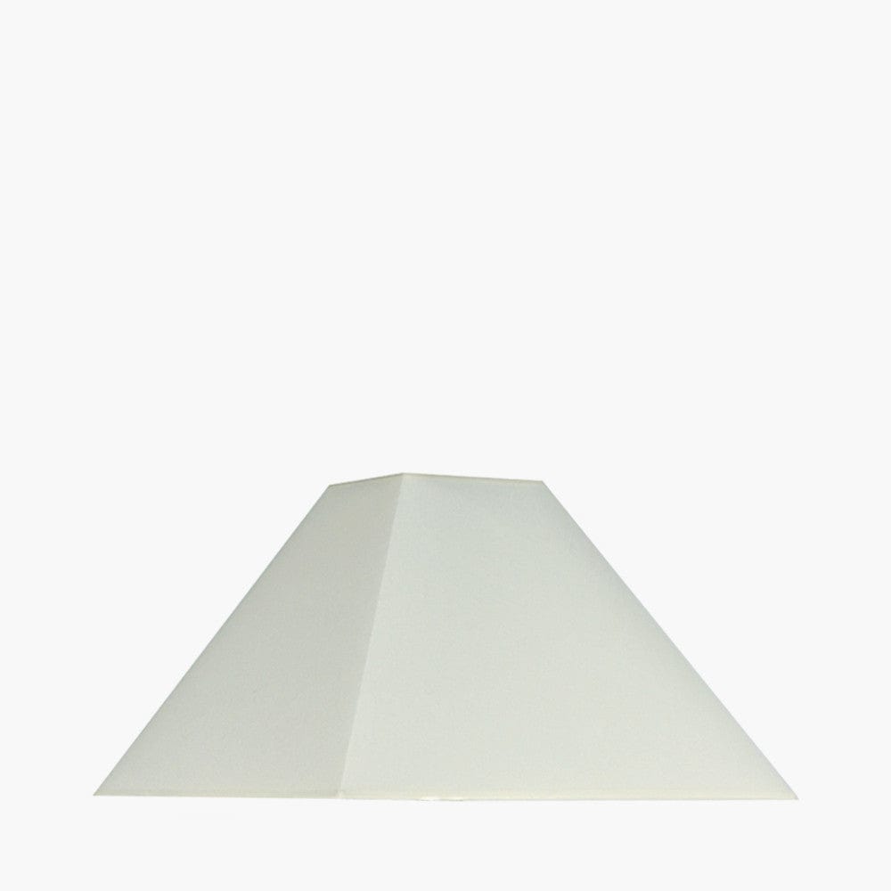 Pacific Lifestyle Lighting Pyramid 48cm Cream Cotton Tapered Square Shade House of Isabella UK